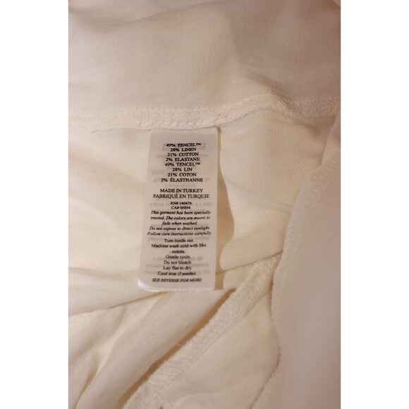 Faherty Women Pants White Arlie Jogger Utility Linen Pull On Stretch Size Medium - Picture 12 of 13